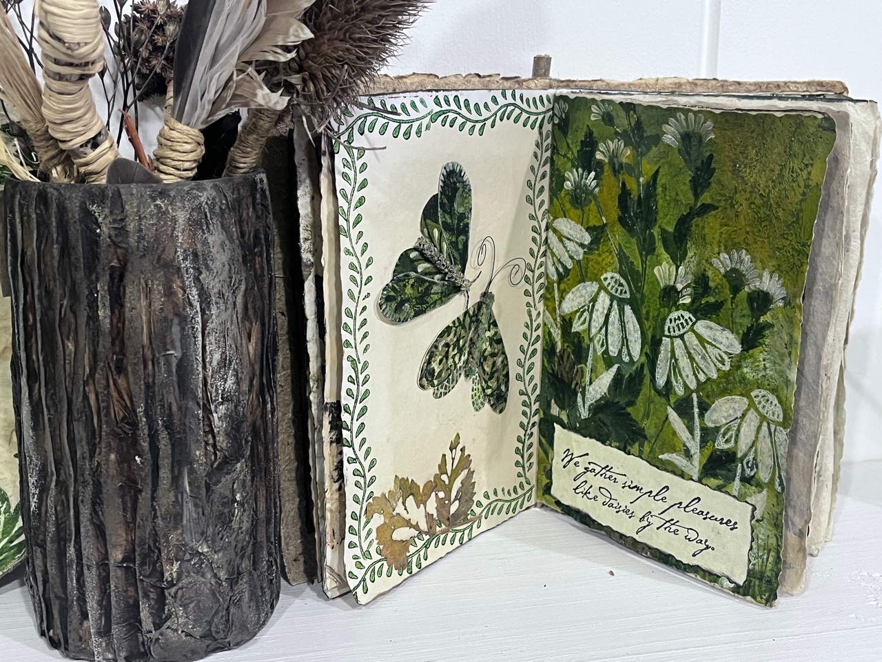 We gather simple pleasures like daisies by the way – moths book